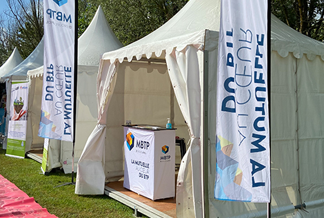 2 Photographie des stand du salon de l'Espace BTP qui présentait l'ensemble des acteurs du BTP de la région