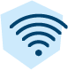 Pictogramme d'onde wifi pour évoquer l'utilisation d'une connexion internet