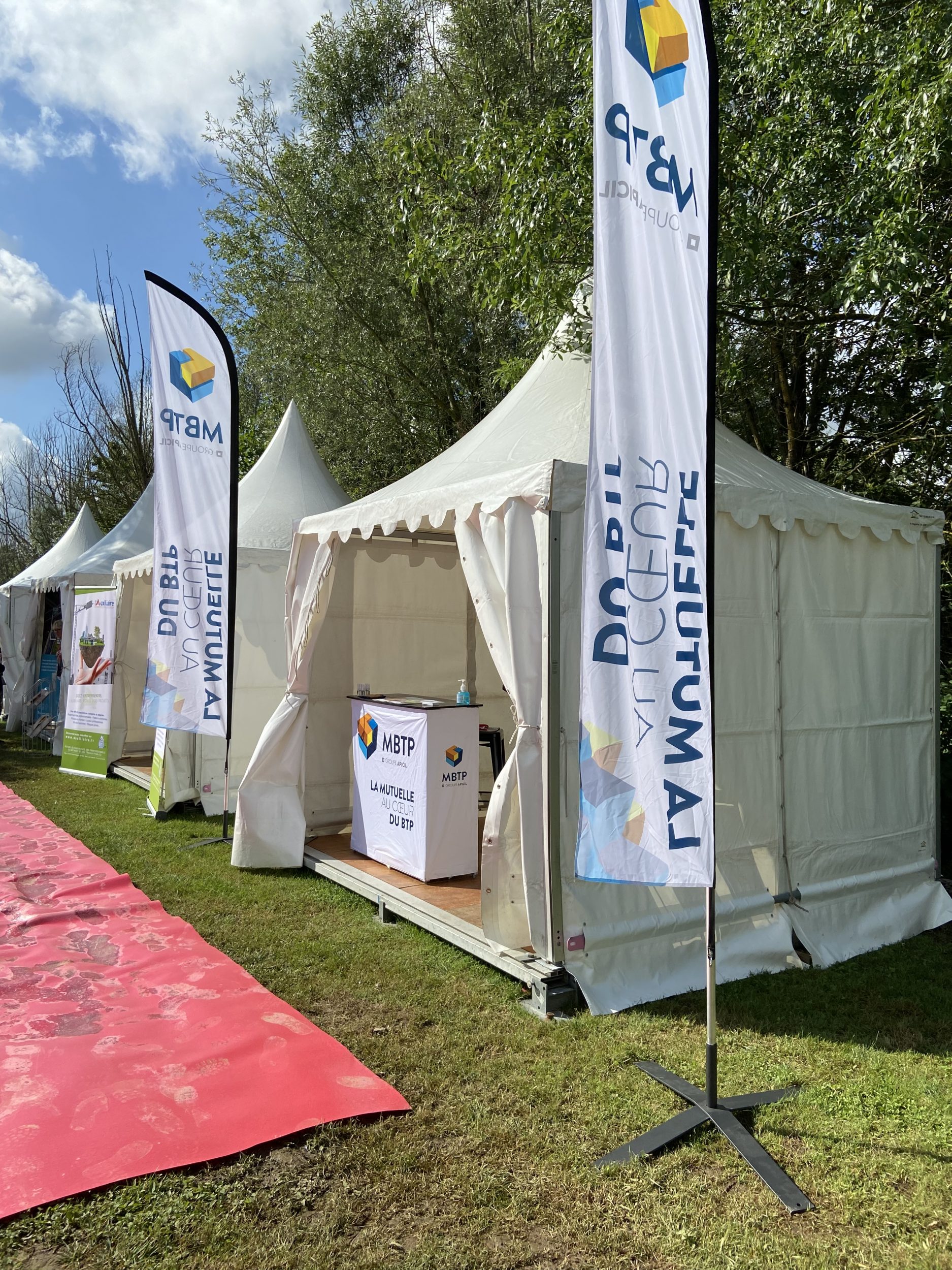 Stand de la MBTP durant le salon de espace btp : stand er origlamme