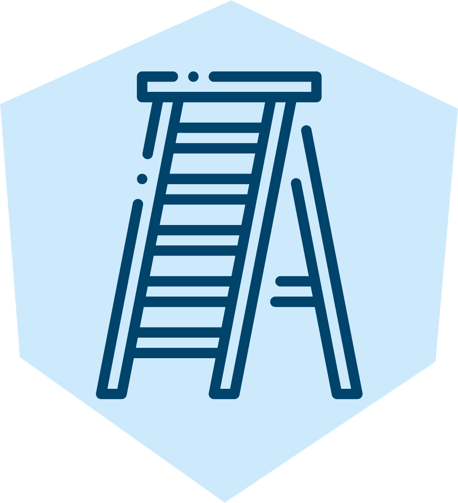Pictogramme escabeau
