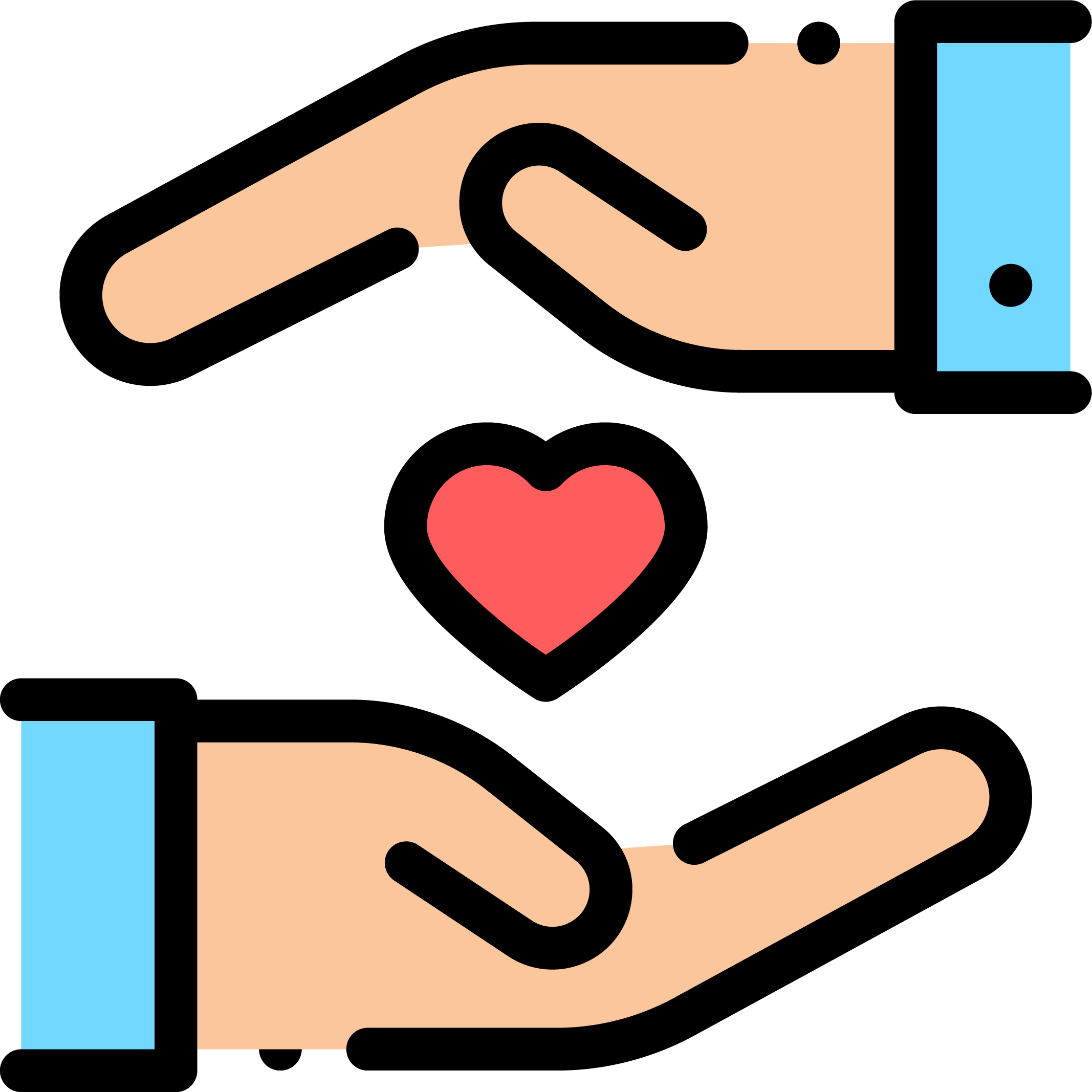 Mains qui encerclent un coeur