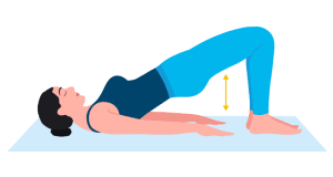 Pont fessier : exercice de renforcement musculaire pour la prévention des douleurs aux genoux